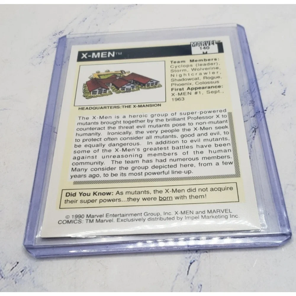 1990 Impel Marvel Universe Series 1 X-Men #140 Team Pictures